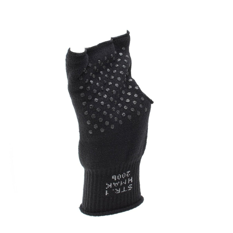 Original Danish military black gloves warmer style fingerless non-slip palm army