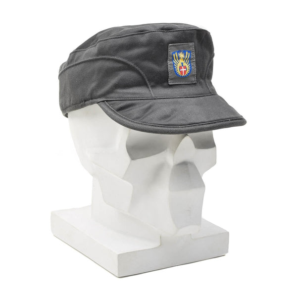 Original Danish military gray army cap lightweight foldable and easy to carry earflaps unisex adults vintage