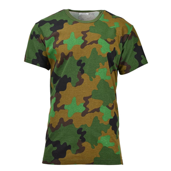 Original Dutch army woodland camo shirt T-shirt military surplus Jungle new