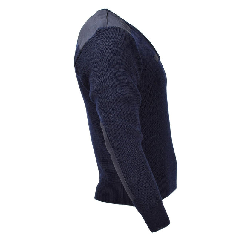 Original Dutch military blue sweater pullover pure wool bodywarmer long sleeve bodywarmer