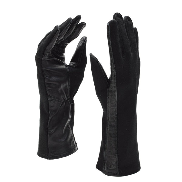 Original Dutch military pilot leather gloves warmer heat resistant meta-aramid material