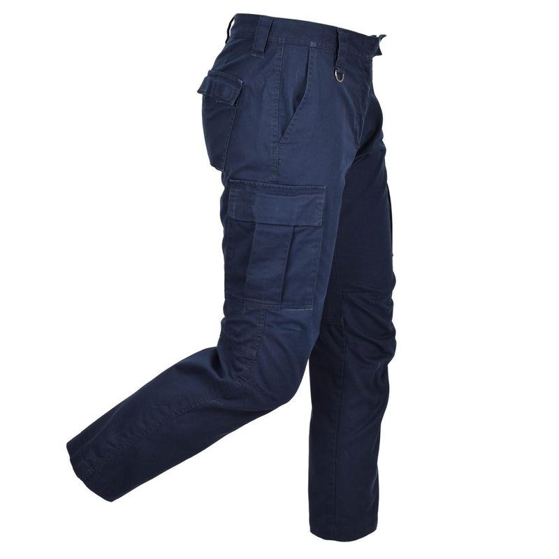 Original Dutch Military Work Pants Women Reinforced Knees Cargo Pockets Blue