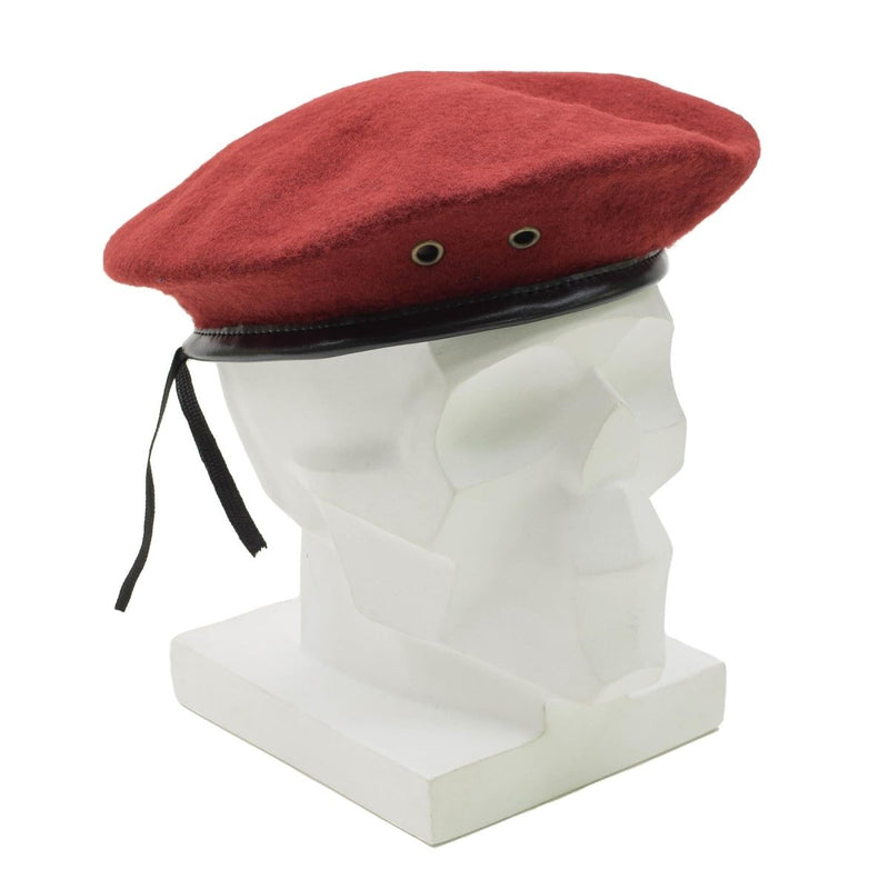 Original French Military red beret hat man force army wool lightweight cap NEW