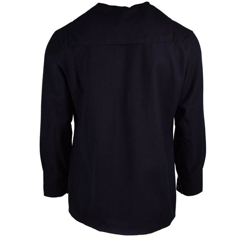Original German army navy middy shirt long sleeves military sailors neck drawstring