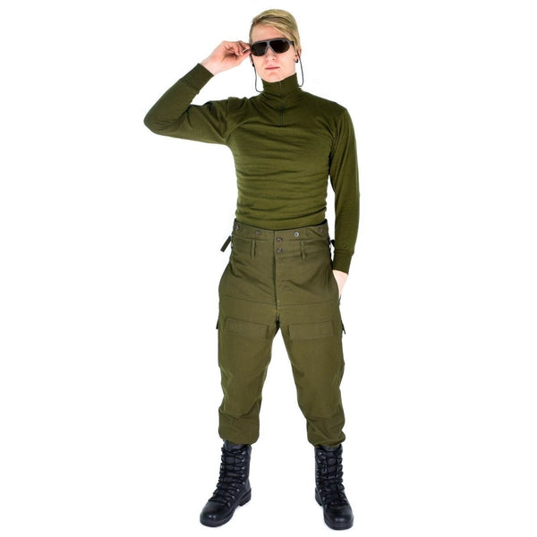 Original Italian army tricot shirt zipper Undershirt F1 thermal Green OD
