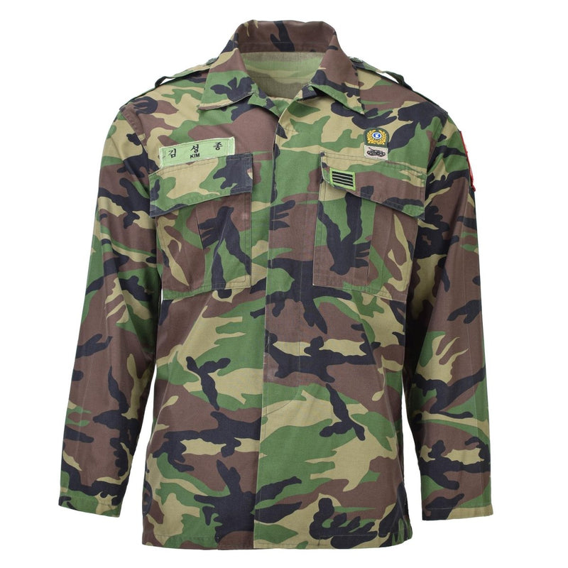 Original South Korean military tactical shirts M90 woodland camo combat field