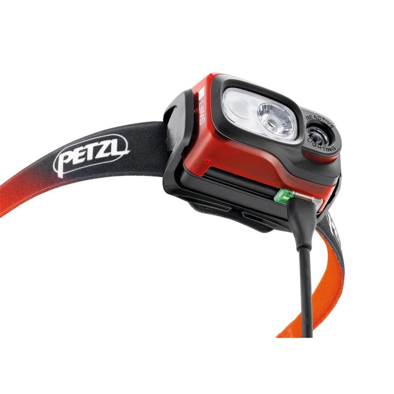 PETZL Swift RL Head Flashlight 1100 Lumen Rechargeable Water Resistant Orange