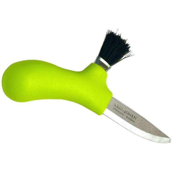 Swedish Knife MORA Mushroom Picking Stainless Steel real Horsehair Brush Lime (10935)