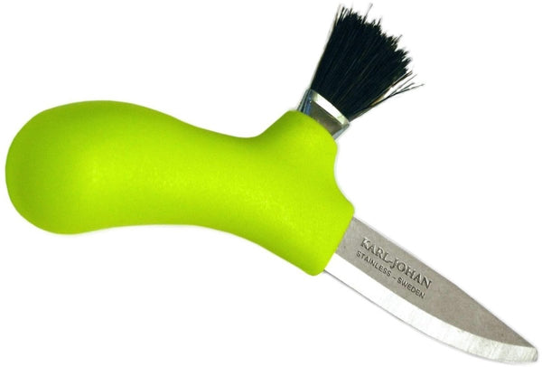 Swedish Knife MORA Mushroom Picking Stainless Steel real Horsehair Brush Lime polypropene handle material