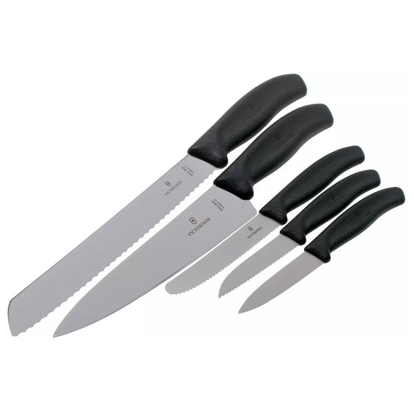 Victorinox Swiss Classic 5 Piece Kitchen Knife Set Stainless Steel TPE Handle