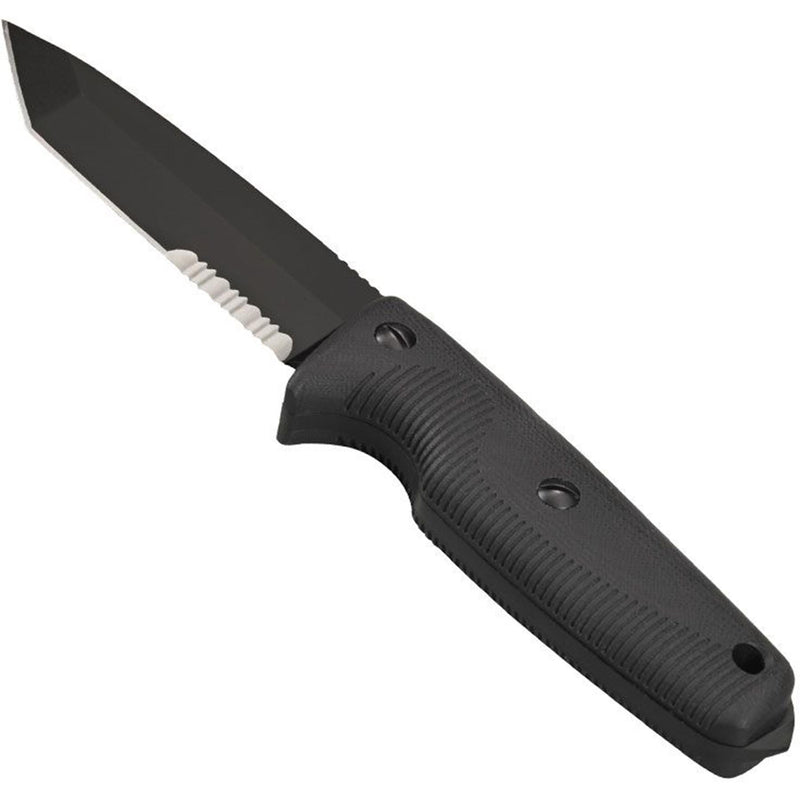 tactical tanto knife partially serrated