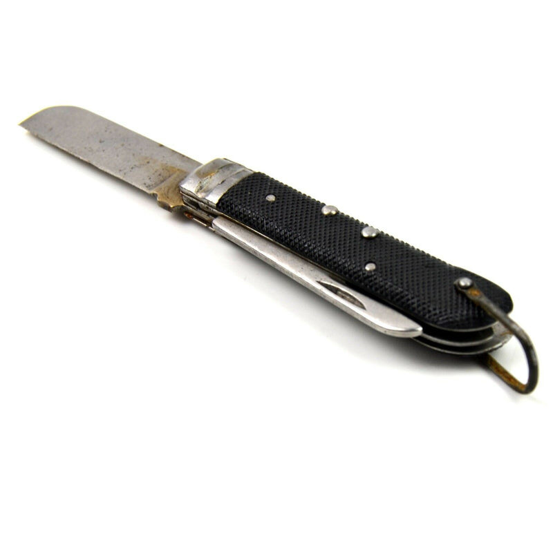 Original vintage Italian Italy army navy folding pocket knife drop point blade type