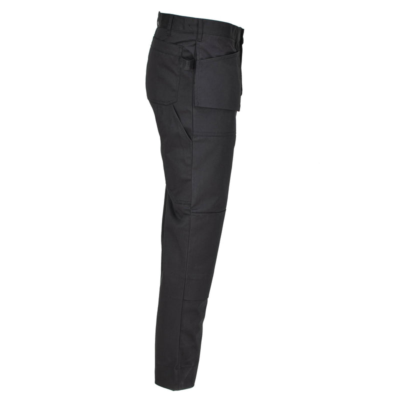 Original Belgian Military work cargo pants durable reinforced knees black