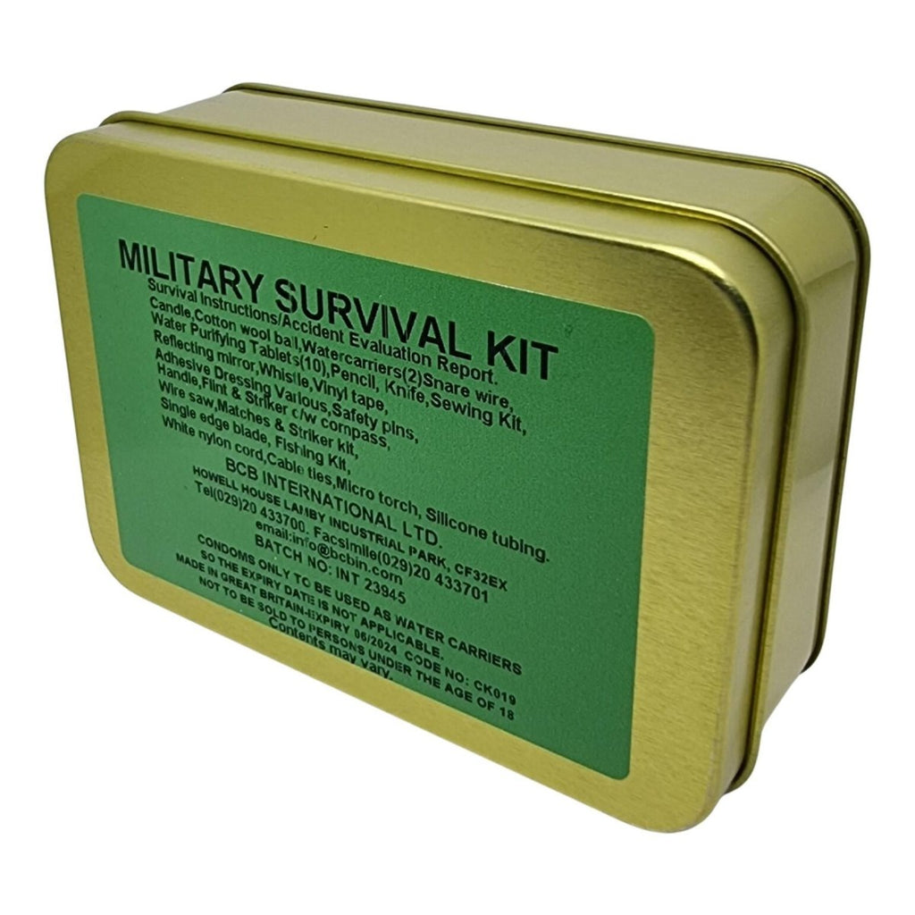 British Military Survival Tin essential outdoor emergency rescue kit -  GoMilitar