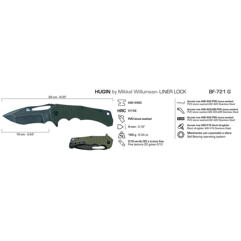 BlackFox HUGIN knife specifications