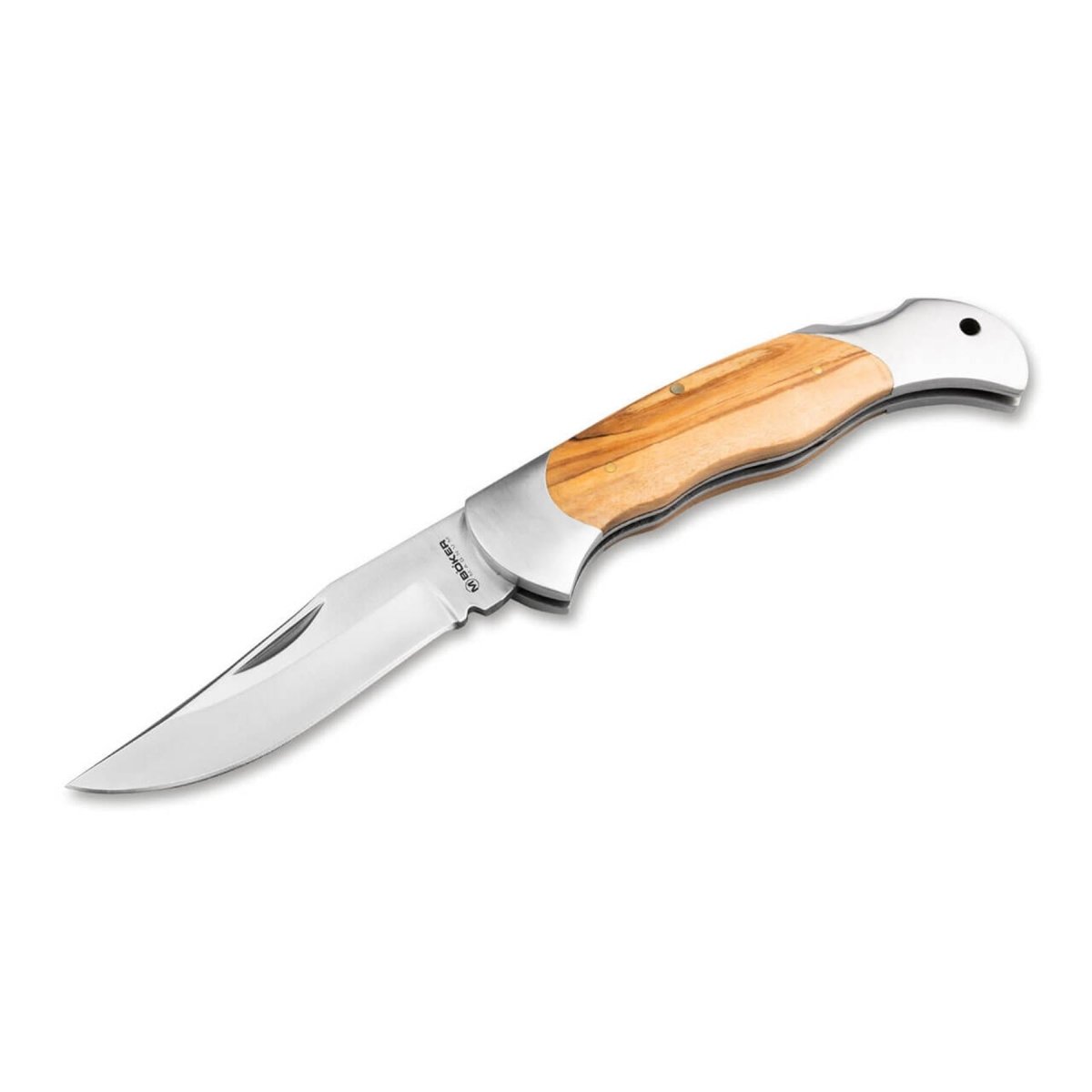 Folding hunting knife 440A steel clip point by BOKER Magnum - GoMilitar