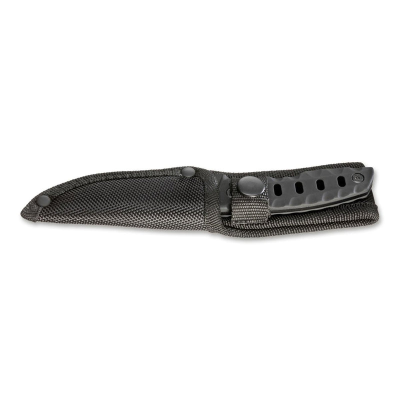 BOKER Oblong fixed blade recurved tactical knife 440A steel Cordura sheath black