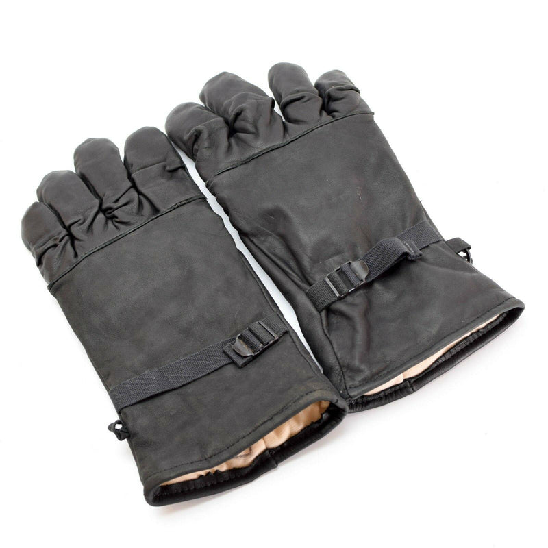 US army combat leather gloves Genuine black leather military issue