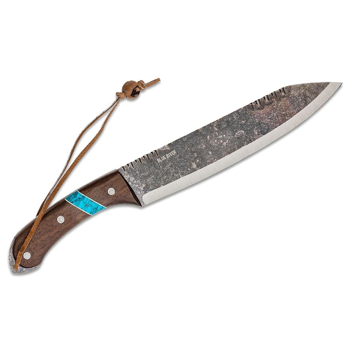 Couteau de la tribu Arapaho Blue River Machete drop point 1075 carbone ...