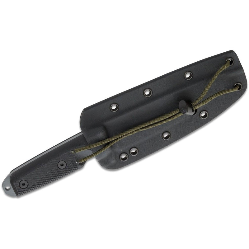 EKA fixed blade knife RTG1 Grey hunting survival camping black handle