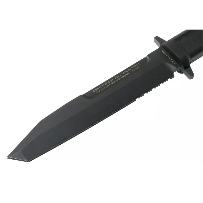 Extrema Ratio Fulcrum Black knife tanto straight 180mm serrated Bohler N690 steel fixed blade