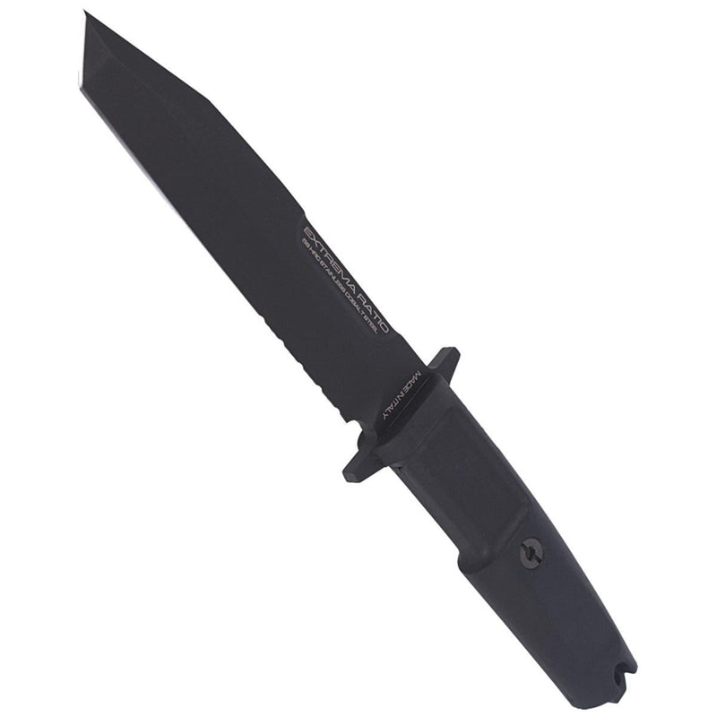 Knife multipurpose tactical combat Extrema Ration Fulcrum S Black fixed tanto blade knife