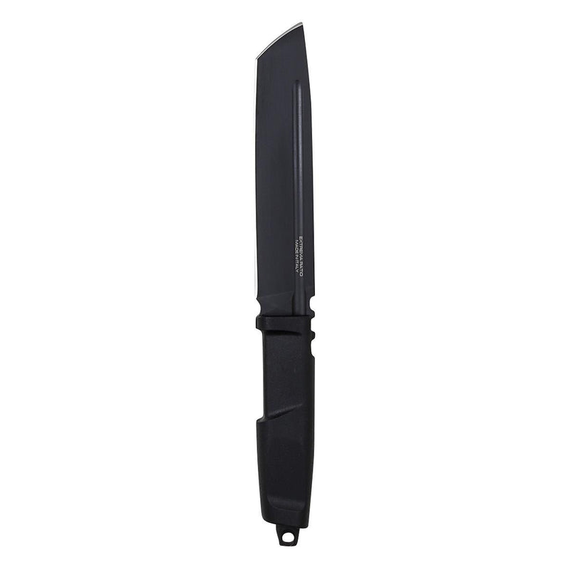 Giant Mamba Black Multipurpose knife fixed plain tanto edged blade Bohler N690 HRC 58 blade forprene handle