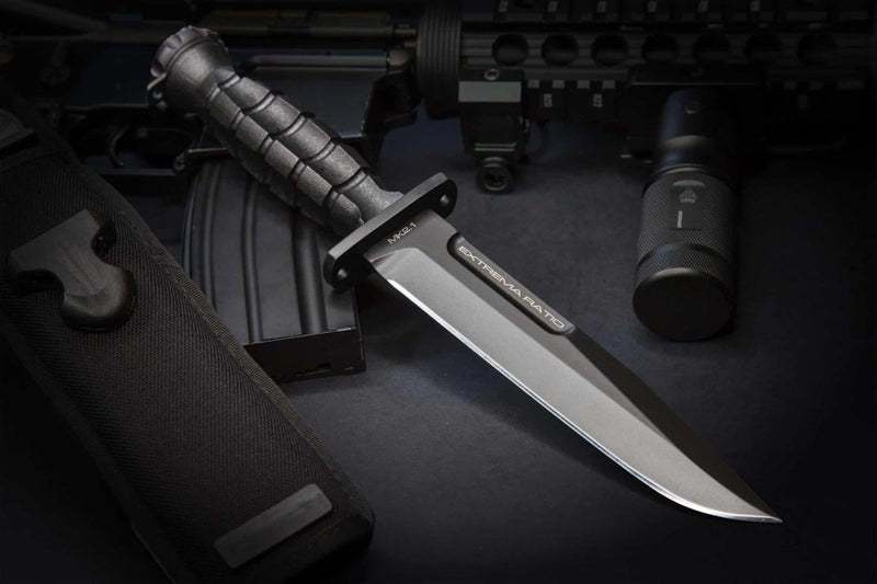 Extrema Ratio MK2.1 black multipurpose knife dagger clip point blade N690 steel tactical knives