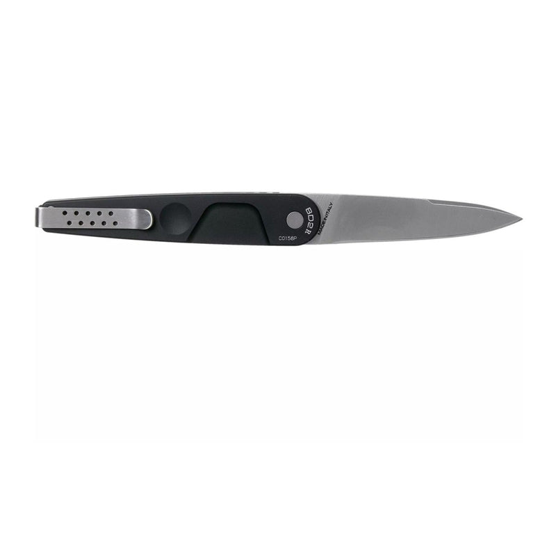 BD2 R pocket tactical survival knife folding spear point edge plain blade BOHLER N690 steel 58 HRC anticorodal handle camping