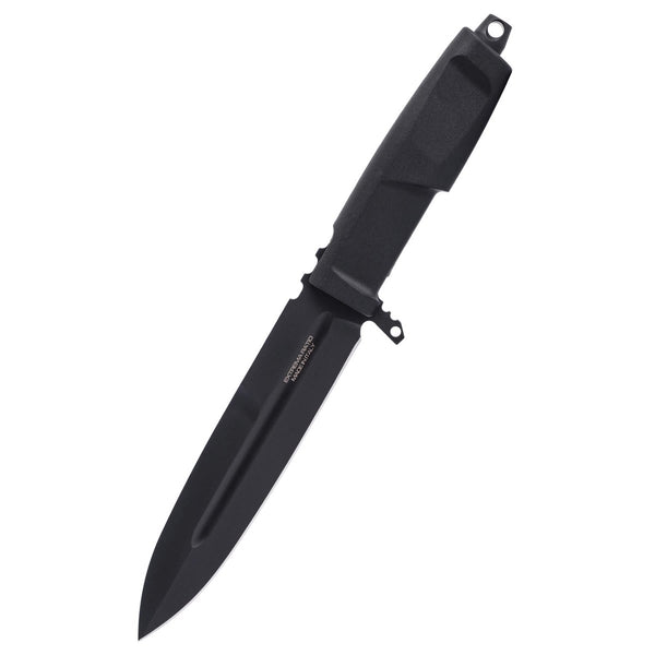ExtremaRatio CONTACT BLACK tactical universal knife large fixed spear point blade Bohler N690 steel 58HRC forprene handle