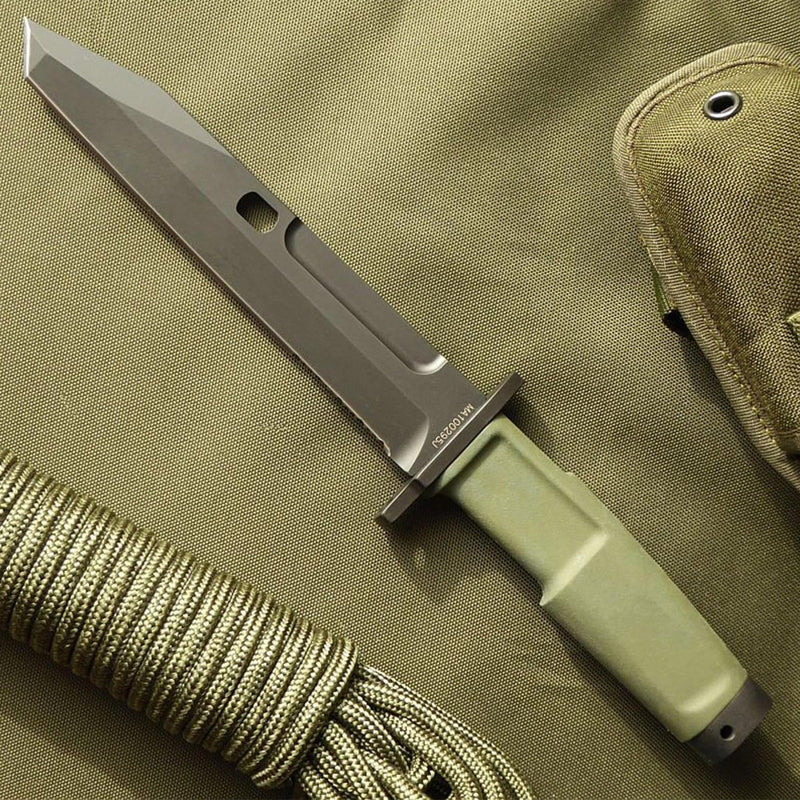 FULCRUM BAYONET NFG tactical combat knife fixed tanto blade Bohler N690 steel 58HRC cobalt forprene handle