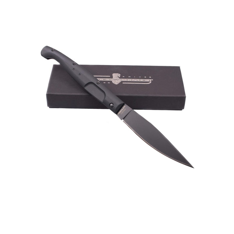 RESOLZA 12 BLACK versatile survival pocket knife folding clip point blade Bohler N690 steel