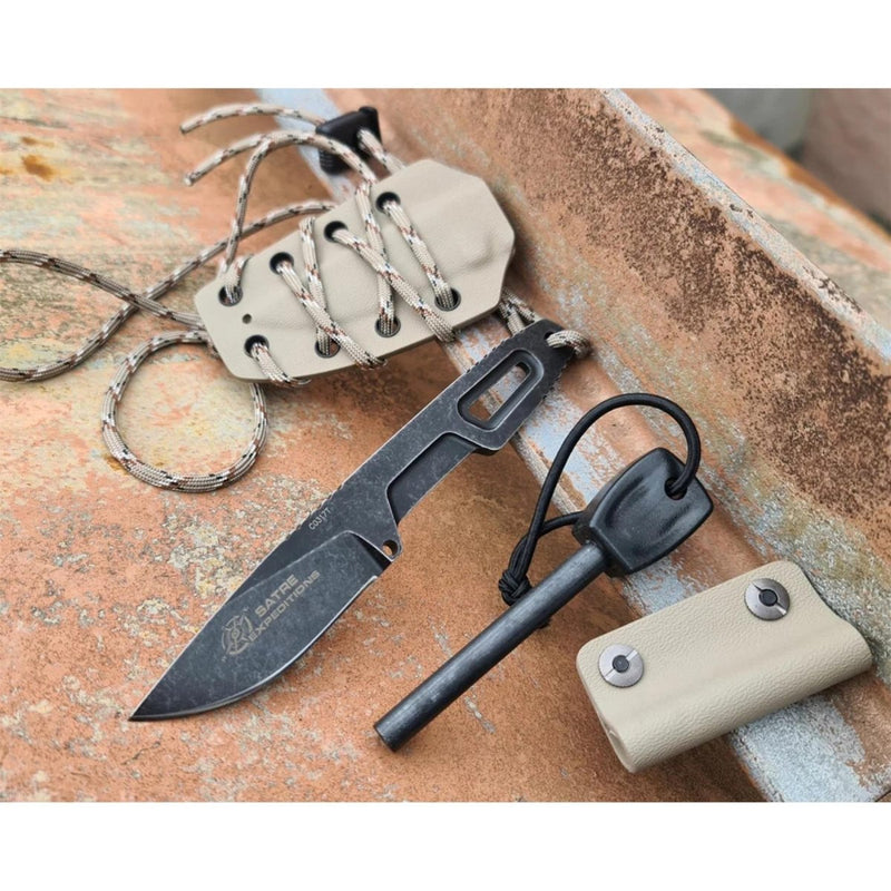 ExtremaRatio SATRE EXPEDITIONS bushcraft knives drop point blade pocket knife 58HRC fire starter survival set