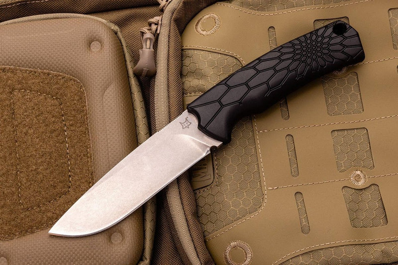 Fox Knives Brand Italy Core VOX hunting knife fixed drop point blade steel polypropylene black handle everyday carry