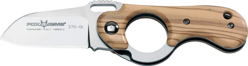 Fox Knives Brand Italy Elite pocket knife folding drop point satin blade Bohler N690Co steel liner lock Olive wood