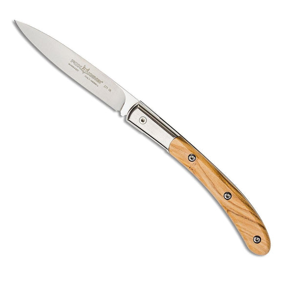 Fox Knives Brand Italy Elite folding knife tainless steel N690CO Olive wood