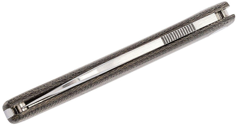 Fox Knives Brand Italy Livri folding knife sheepsfoot blade stainless steel M390 Green Micarta slipjoint lock
