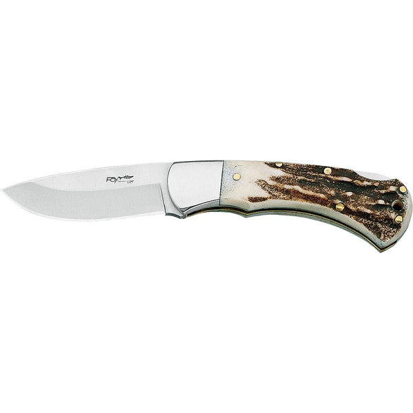Fox Knives Brand Italy Silver Line universal camping folding knife drop point stainless steel 440B Deer horn