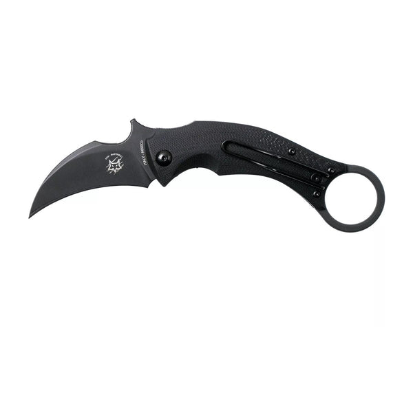 FoxKnives BLACK BIRD folding pocket knife N690Co steel compact hawkbill karambit