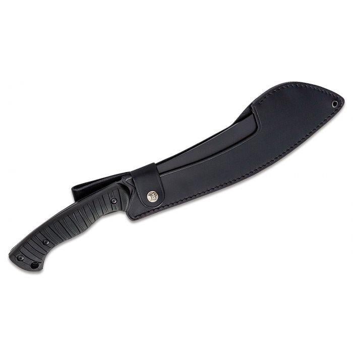 FoxKnives Brand Italy Macho 680T machete stainless steel black fixed blade knife FRY nylon reinforced fiberglass handle