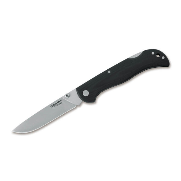 FoxKnives Brand Italy model 500 black folding pocket knife stainless steel