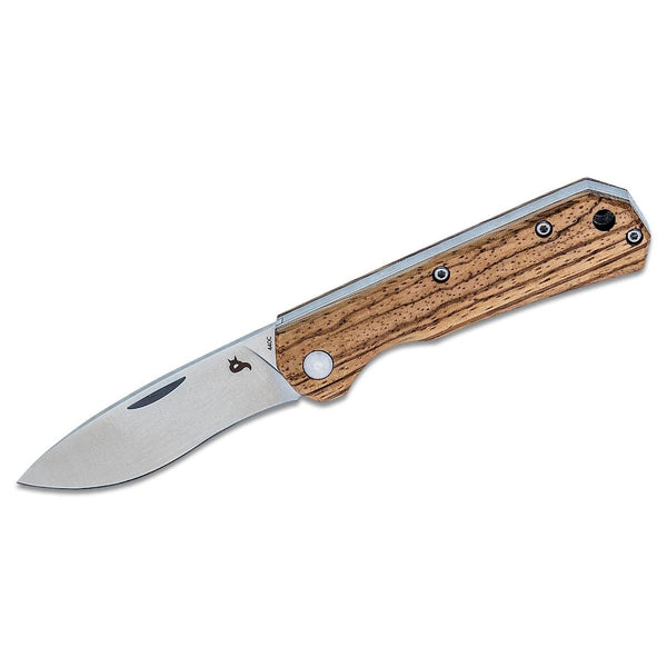 FoxKnives CIOL folding knife satin coated stainless steel 440C wood handle