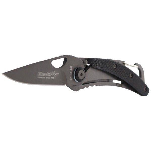 BlackFox knives tactical pocket knife folding clip point titanium blade 440 steel G10 black handle survival Italian knives