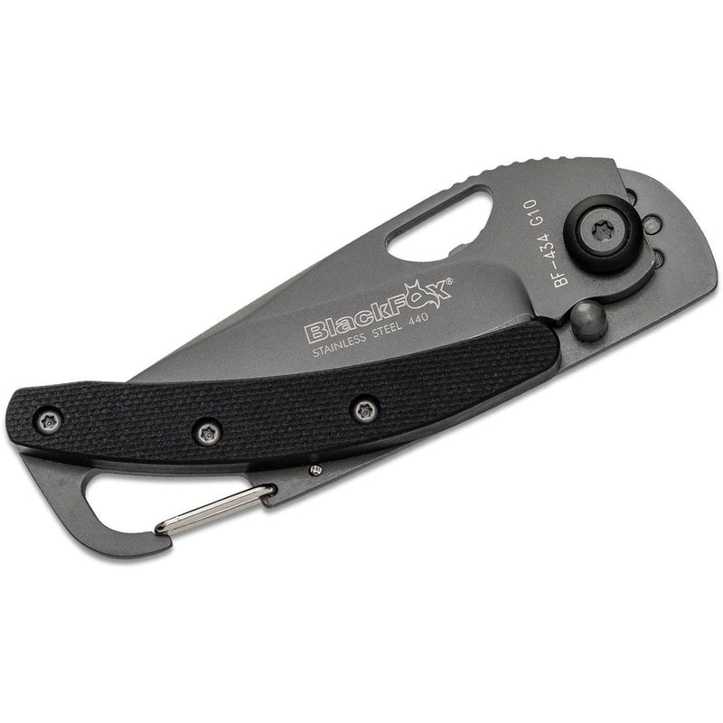BlackFox knives tactical combat pocket knife folding clip point titanium coating blade 440 steel
