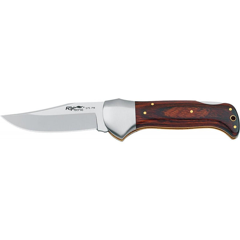 FoxKnives FOREST hunting survival pocket knife clip point blade folding steel lockback pakkawood handle Italian knives