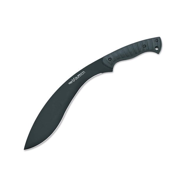 FoxKnives GURKHA bushcraft survival machete kukri black idroglider blade 440 stainless steel HRC 55-57 nylon handle