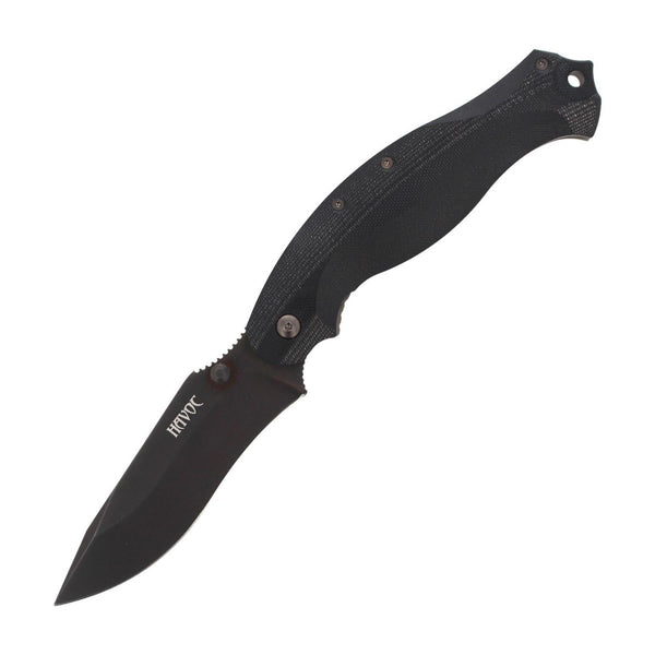 FoxKnives HAVOC pocket knife titanium frame lock folding knife G10 handle black