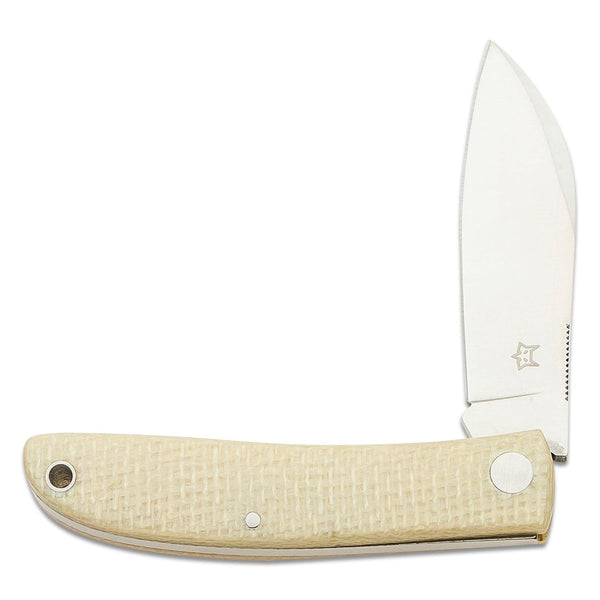 FoxKnives LIVRI Folding pocket knife 61 HRC M390 steel Sheepsfoot shape micarta