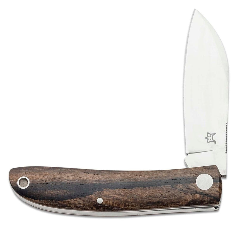 FoxKnives LIVRI pocket knife sheepsfoot M390 steel wood handle slip joint lock