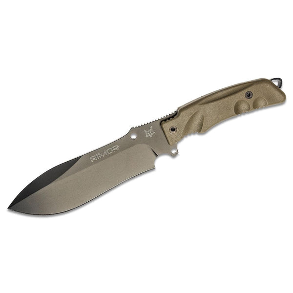 FoxKnives RIMOR Fixed drop point blade tactical knife N690Co steel FRN handle